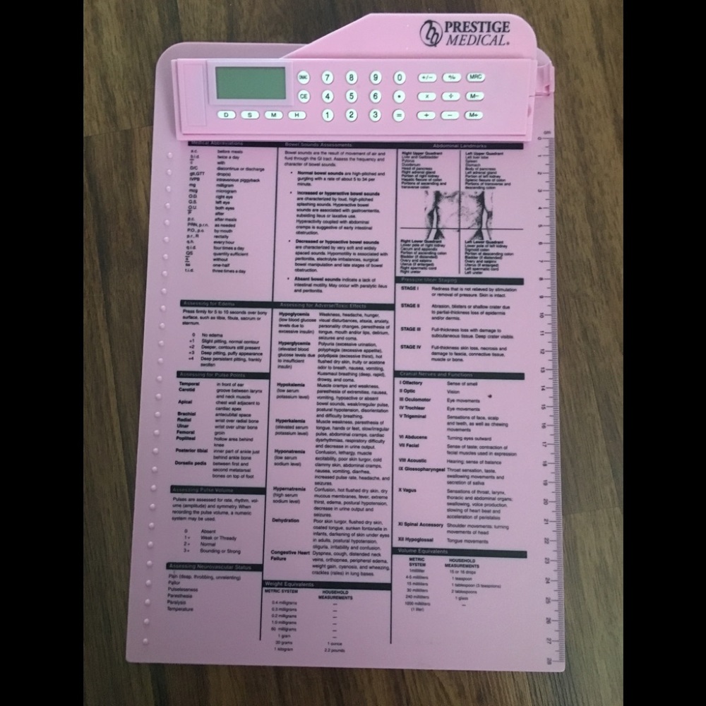 Pink clipboard/ nursing / doctor / student